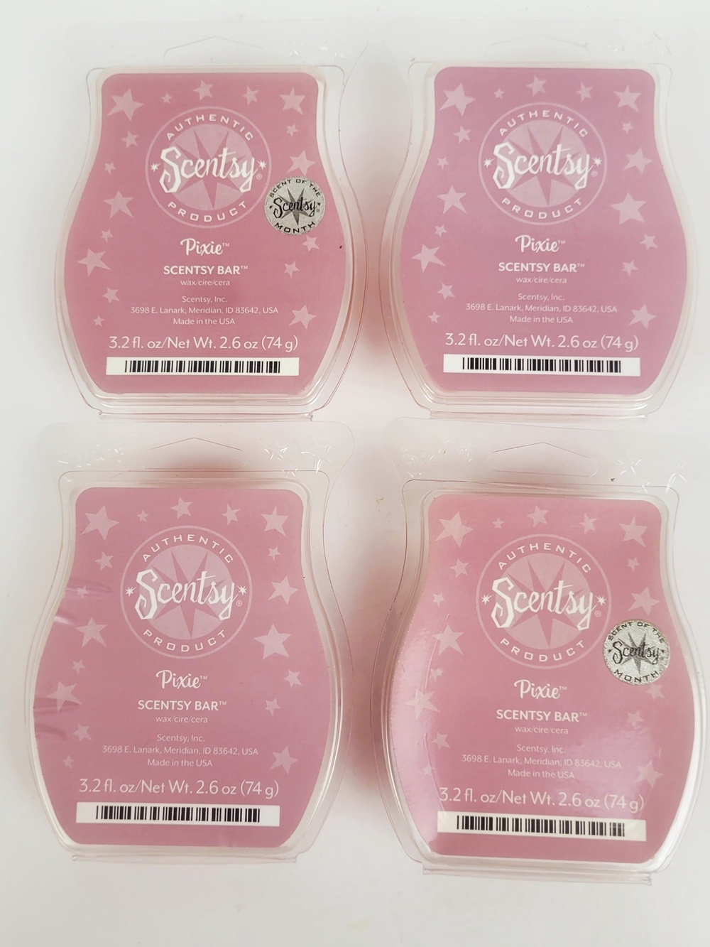 Scentsy Wax Bars Pixie~3.2 oz~Lot of 4